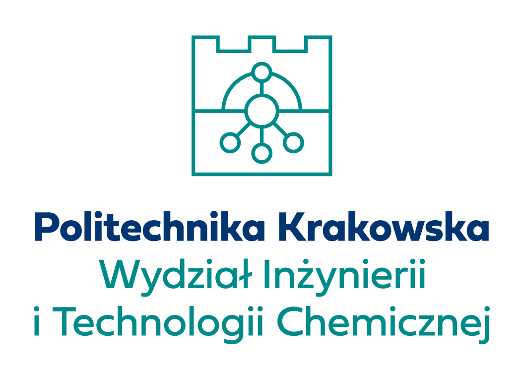 symetryczne logo Wydziału Inżynierii i Technologii Chemicznej do stosowania samodzielnie lub z sygnetem Politechniki Krakowskiej